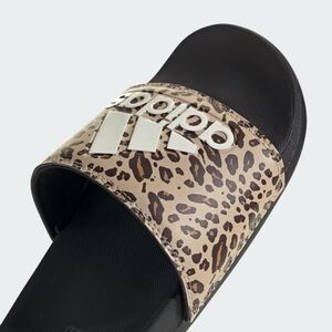 Adidas Adilette Comfort Slides Animal Print Sandals